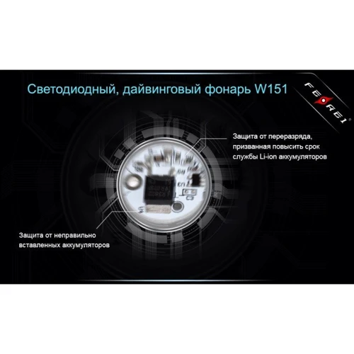 Ліхтар Ferei W151В XML: Вага, г 227
