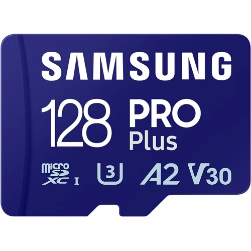 Карта пам'яті Samsung 128GB microSDXC Class 10 UHS-I U3 V30 A2 Pro Plus + USB card reader (MB-MD128SB/WW)