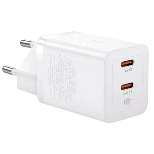 Зарядний пристрій Baseus Wall Charger 2xUSB-C GaN5 Pro 40W White (CCGP180102): Особливості USB-C, Быстрая зарядка