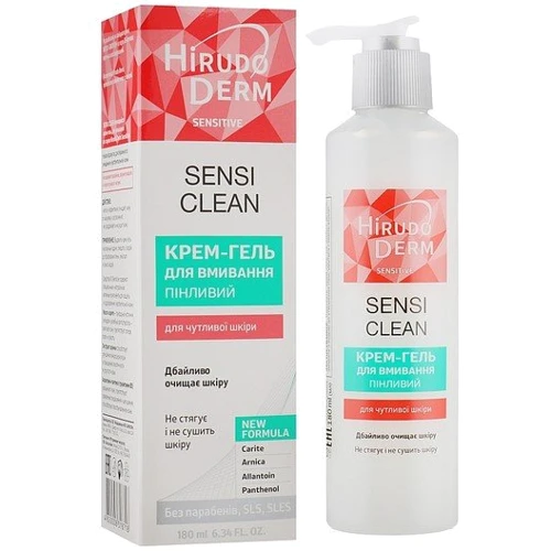 Hirudo Derm Sensitive Крем-гель для умывания 180 ml