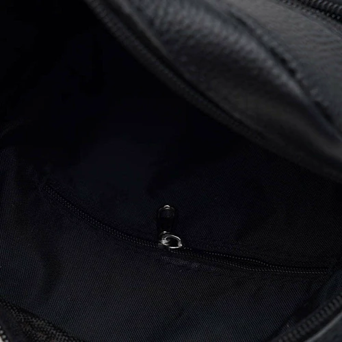 Мужская сумка через плечо Keizer черная (k12086bl-black): Фактура Зернистая, Матовая