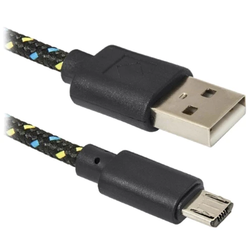 Кабель Defender USB Cable to microUSB 1m Black (87474)