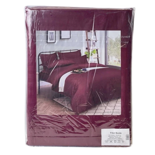 Комплект постельного белья Emily Fiber Bordo Stripe Emily микрофибра бордо полуторный (94031232) фото 6