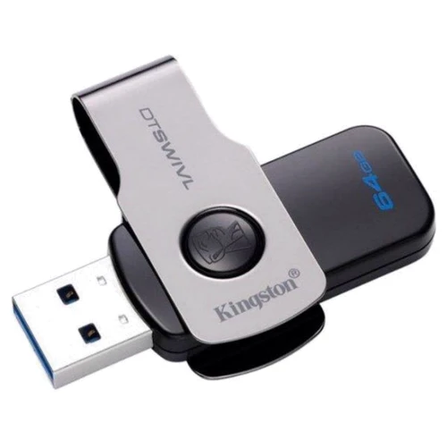 USB-флешка Kingston 64GB DataTraveler SWIVL USB 3.0 Metal (DTSWIVL/64GB): Стандарт USB USB 3.0