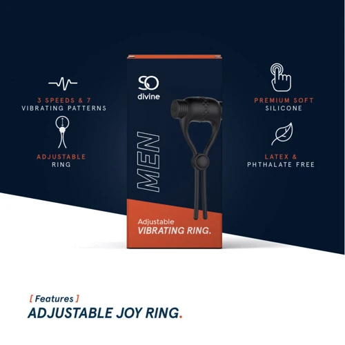 Ерекційне кільце-ласо So Divine Men з віброкулею