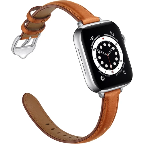 Аксессуар для Watch Slim 14mm Cow Leather Business Watch Bank Brown (BLAP181243) for Apple Watch 38/40/41mm фото 5