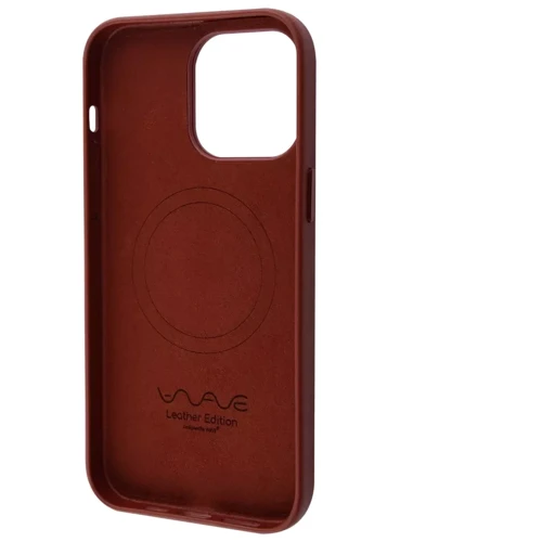 Чохол для iPhone WAVE Premium Leather Edition Case з MagSafe Umber для iPhone 14 Pro Max фото 7