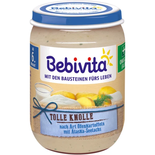Пюре BEBIVITA запечена картопля з морською рибою 190 г (4018852025481)