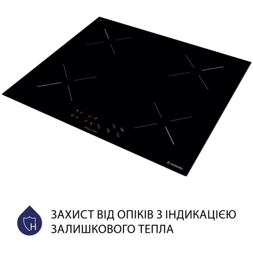 Варочная поверхность Minola MI 6037 KBL: Расположение панели спереди