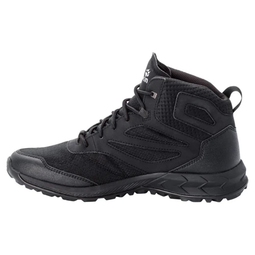 Ботинки Jack Wolfskin Woodland Texapore Mid M 4039201-6000 41.5 черные текстиль демисезон фото 2