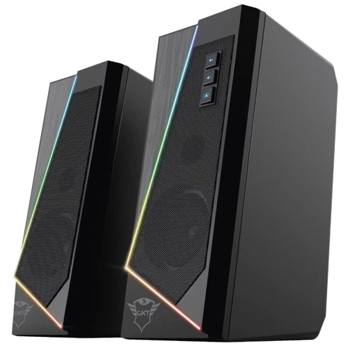 Акустическая система Trust GXT 609 Zoxa RGB Black (24070): Материал корпуса пластик