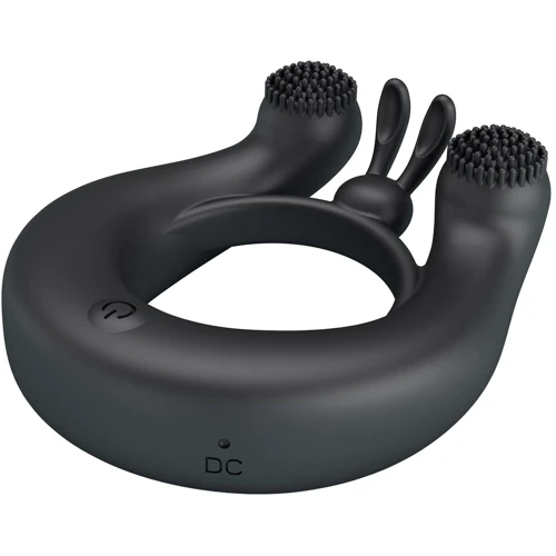 Эрекционное виброкольцо LYBAILE Pretty Love - DAHLIA Vibrant Penis Ring BLACK (BI-210324)