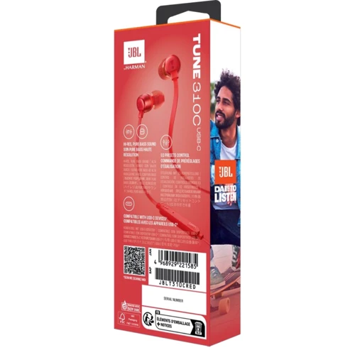 Навушники JBL Tune 310C Red (JBLT310CRED) фото 8