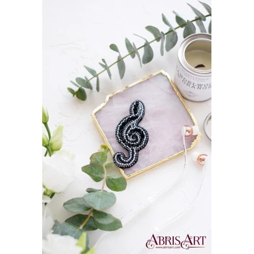 Abrisart AD-051 Набір для вишивки бісером прикраси Скрипковий ключ