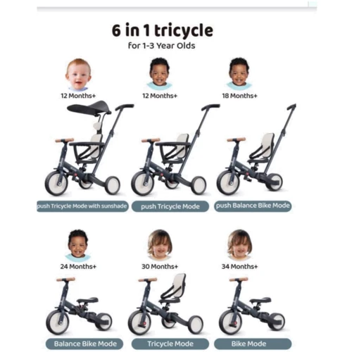 Велосипед Tri-cycle 6в1 Cruiser Versa Navy: Тип 3х колесный велосипед