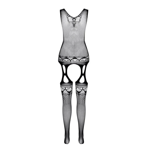 Бодистокинг с плетением на груди Passion BS099 One Size black
