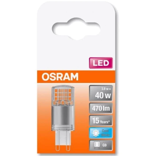 Лампа светодиодная Osram LEDPIN40 3,8W/840 230V CL G9 FS1
