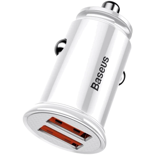 Зарядний пристрій Baseus USB Car Charger 2xUSB Mini Quick Charge 3.0 White (CCALL-YD02): Сила струму 2.4а і більш