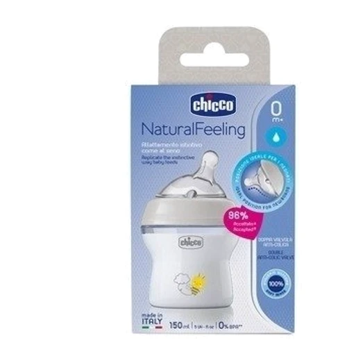 Бутылочка Chicco Natural Feeling 150 мл (81311.30): Возраст с рождения