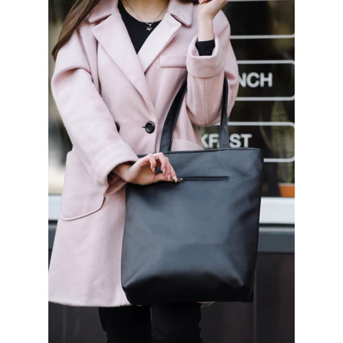 Жіноча сумка шоппер Sambag чорна (93220001): Стать Женский