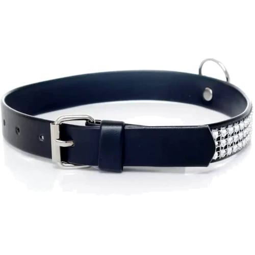 Ошейник с кристаллами Fetish Boss Series - Collar with crystals Silver (BS3300099)