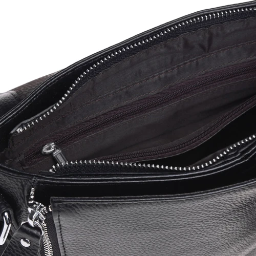 Мужская сумка планшет Borsa Leather черная (K18877-black): Тип ручки Плечевой ремень, Без ручки