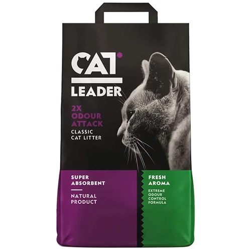 Наполнитель Cat Leader Classic 2xOdour Attack Fresh для кошачьего туалета супер впитывающий 5 кг