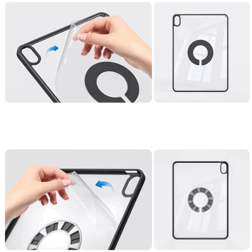 Аксессуар для iPad BeCover Ultra Slim Origami Flex with Pencil mount Black for iPad Air 11 (2024 / 2025) (712975): Материал искусственная кожа
