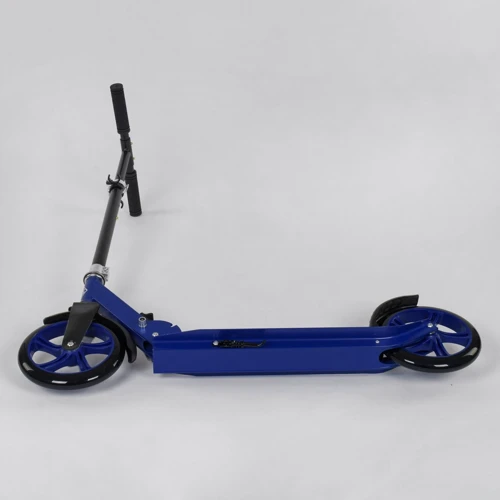 Самокат двухколесный Best Scooter с цветными PU колесами Black/Blue (98416): Тип колес литые