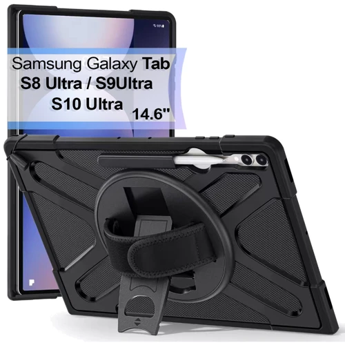 Аксесуар для планшетних ПК BeCover Heavy Duty Case з Stand Black для Samsung Galaxy Tab S8 Ultra / S9 Ultra / S10 Ultra (713664)