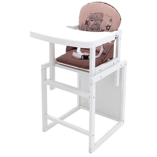Стульчик-трансформер Babyroom Винни-240 Мишка с чашкой белый/капучино-шоколад (626041): Тип трансформер