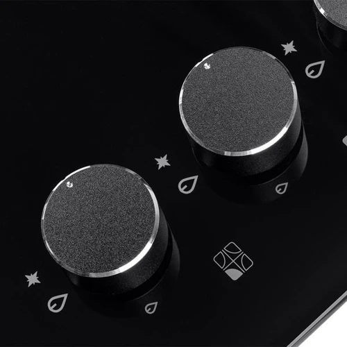 Варильна поверхня газова Pyramida PSG 614 BLACK LUXE: Робоча поверхня скло (загартоване)
