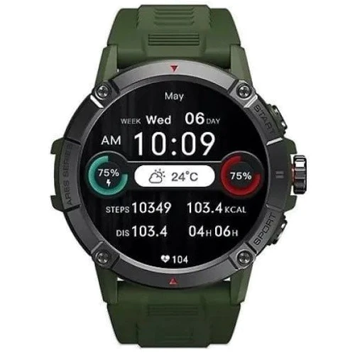 Смарт-годинник Zeblaze Ares 3 Wild Green: Дисплей 1.52" IPS (360х360)