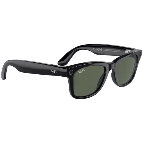 Смарт-окуляри Ray-Ban Meta Wayfarer Shiny Black / G-15 Green size L (RW4008 601/71 53-22): Виробник Ray-Ban