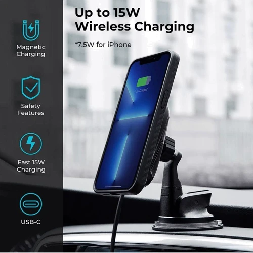 Тримач Pitaka Car Holder MagEZ Mount Pro 15W Black (CM4001Q) для iPhone 13/14 series: Тип автомобильный