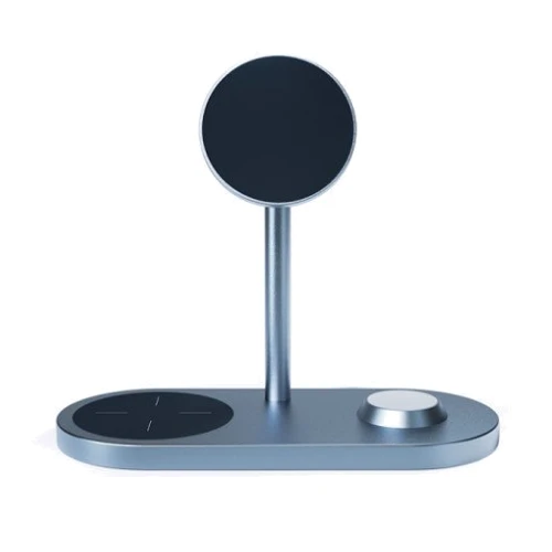 Зарядний пристрій WIWU Wireless Charger Stand Power Air X23 15W Gray for iPhone 16 I 15 I 14 I 13 I 12 series, Apple Watch and Apple AirPods