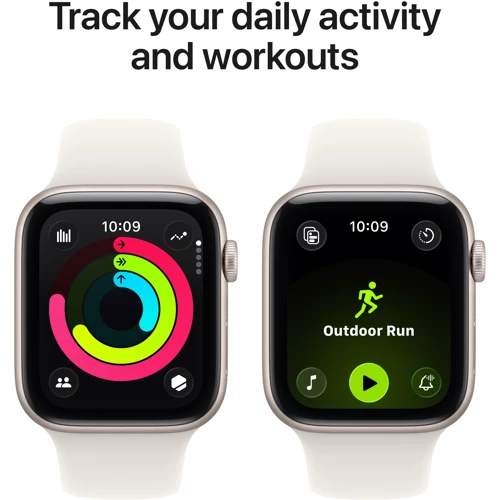 Apple Watch SE 3 GPS 40mm Starlight Aluminium Case with Starlight Sport Band - M/L (MEH54)