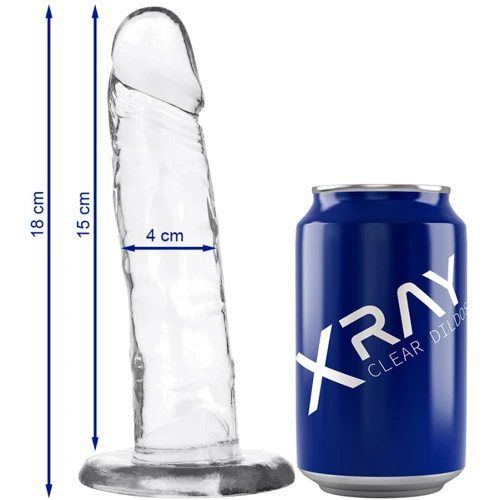 Прозрачный фаллоимитатор XRAY, 18 см