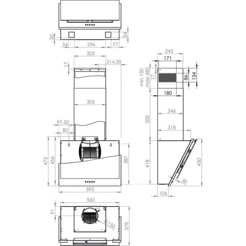Вытяжка Gorenje WHI6SYB: Управление Сенсорное