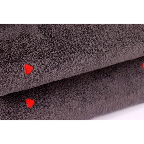Полотенце HOBBY Lubow/Love Microcotton темно серый 70х140см (331792): Размер, см 70x140