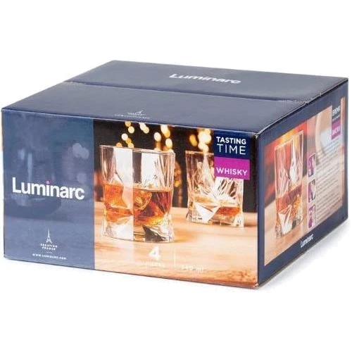 Набір низьких склянок Luminarc Час віскі 4x340 мл (Q4022/1): Обсяг склянки мл 340