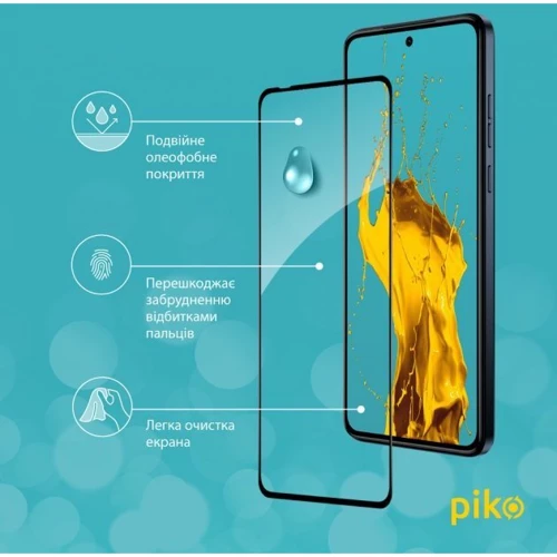 Аксессуар для смартфона Piko Tempered Glass Full Glue Black for Motorola Moto G84: Цвет черный