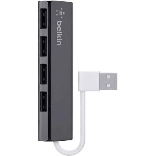 Адаптер Belkin Travel Ultra Slim HUB USB to 4xUSB Black (F4U042bt)