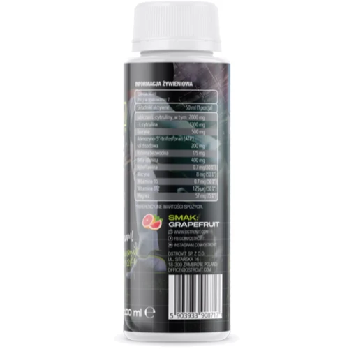 Предтренировочный шот OstroVit KEEZA Good Shot Pre-Workout 100 ml / grapefruit flavor: Тип Комплекс до тренировки