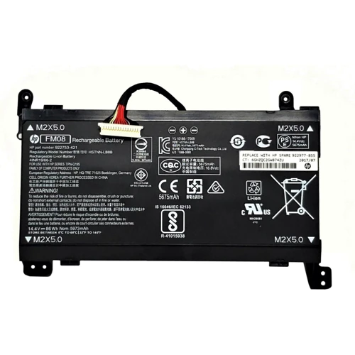 Батарея для ноутбука HP FM08 Omen 17-AN 12Pin 14.4V Black 5700mAh (076822)