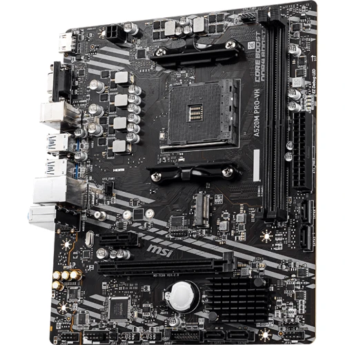 MSI A520M PRO-VH: Оперативная память 2xDDR4 3866 МГц, до 64 ГБ