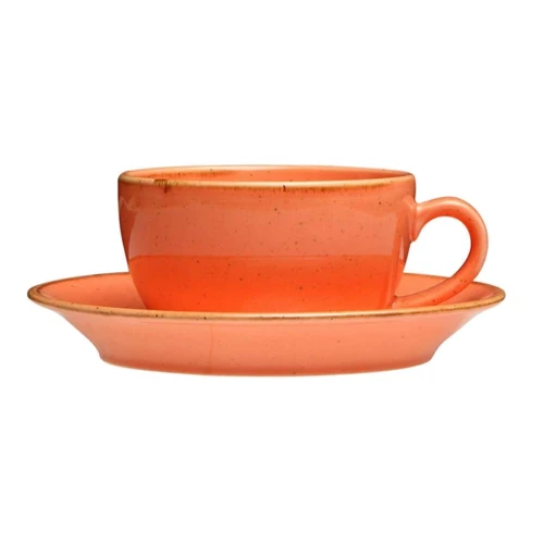 Чашка чайна Porland Seasons Orange 200 мл із блюдцем 160 мм у наборі (213-222105.O): Кількість 1 шт.