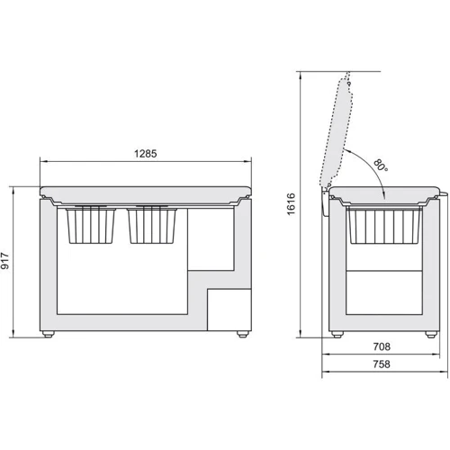 Морозильный ларь Liebherr GT 4232: Габариты ШхВхГ, см 128.5x91.7x75.8