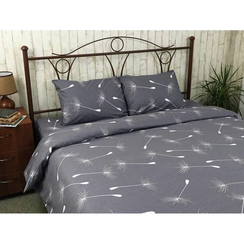 Простирадло Руно Fly grey бязь сіра 220х240 см (76.114Б_Fly grey): Матеріал бязь