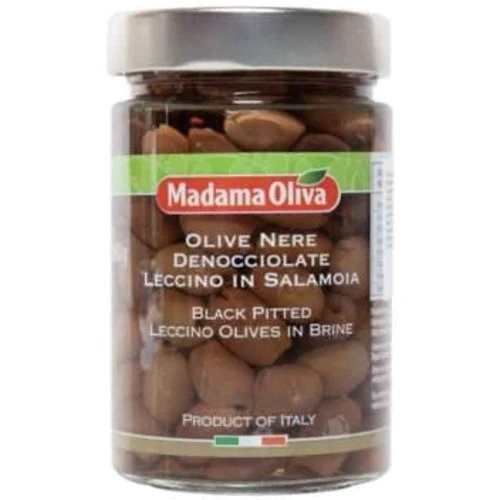 Оливки Madama Oliva чорні Leccino без кісточок 160 г (8003508010184)